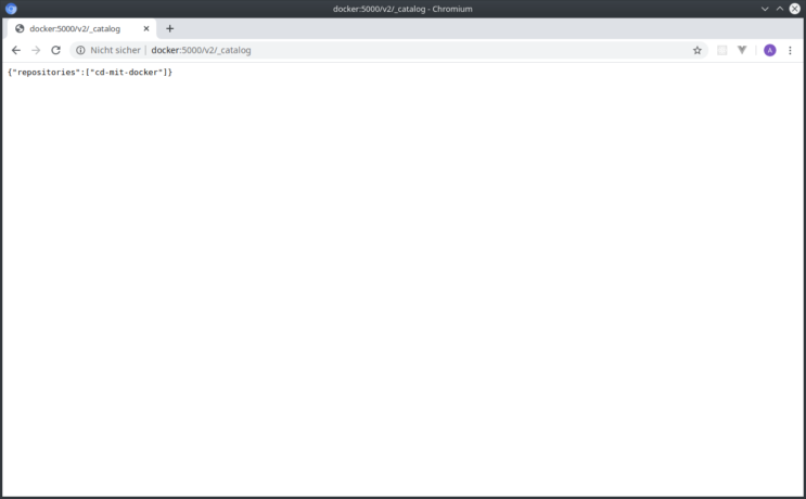 Docker-Registry im Browser: repositories